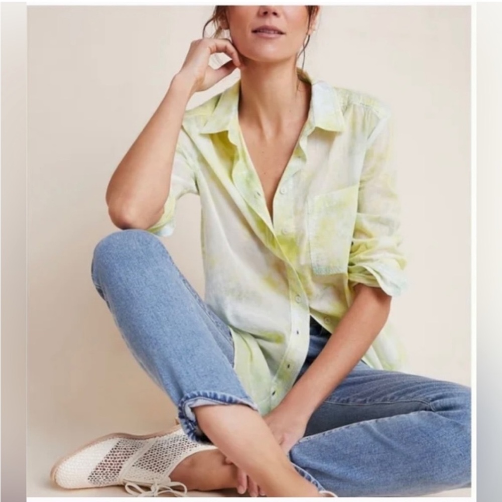 Anthropologie Pilcro and the Letterpress The Cate Tie Dye Button Down Shirt(L)